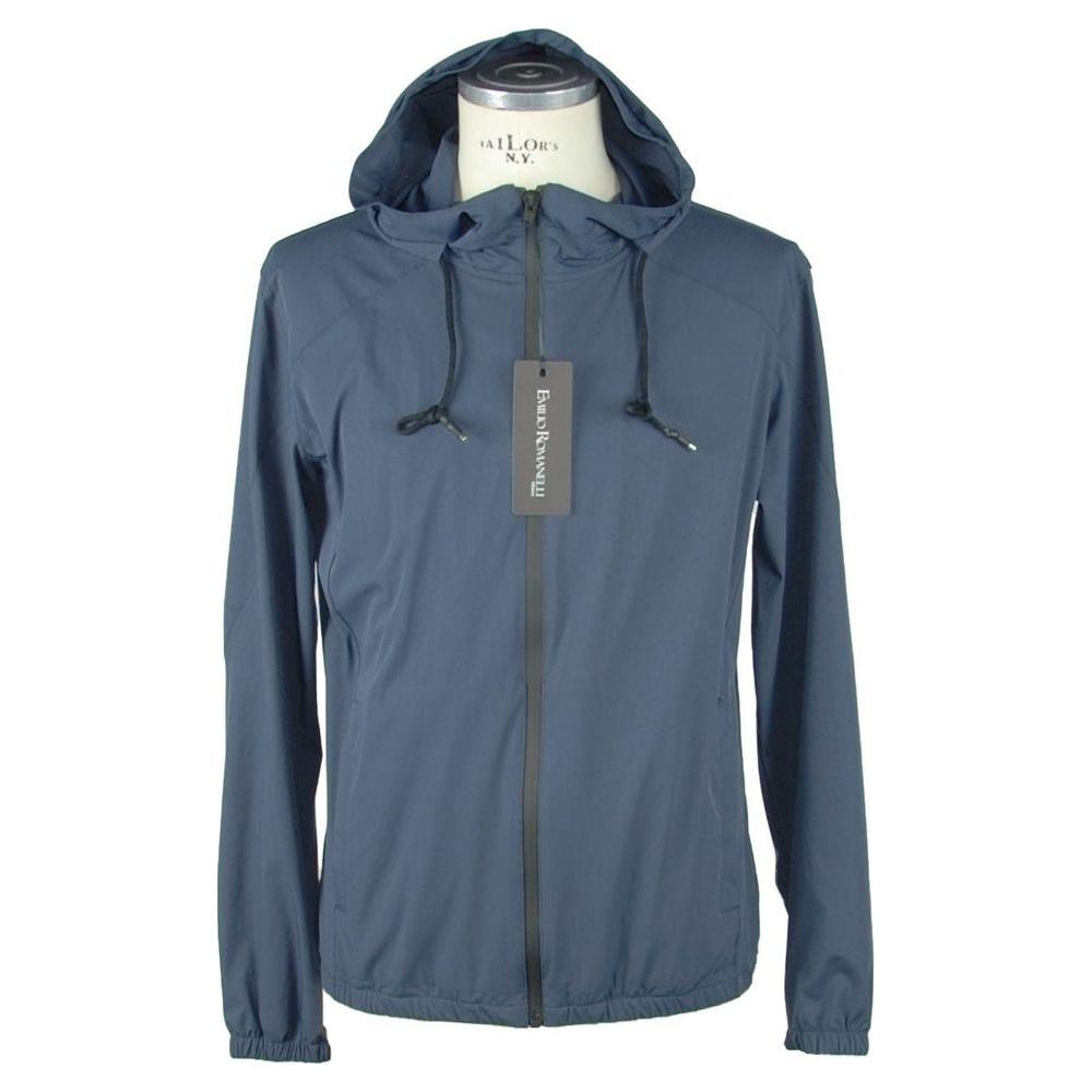 Emilio Romanelli Blue Synthetic Men's Jacket EM-985-S