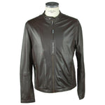 Emilio Romanelli Elegant Leather Jacket EM-976-IT56 | 3XL