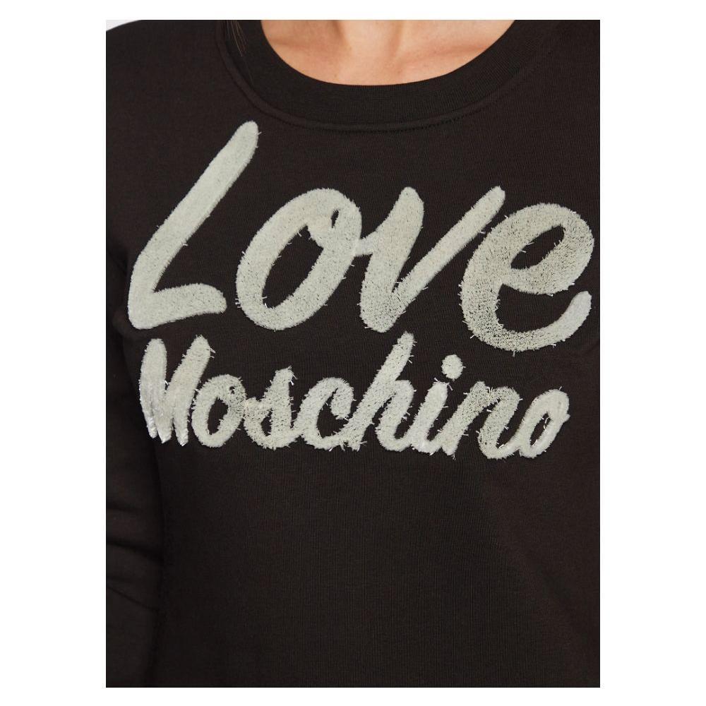 Love Moschino Chic Embossed Logo Cotton Blend Dress LO-10231-IT46 | L