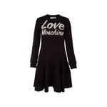 Love Moschino Chic Embossed Logo Cotton Blend Dress LO-10231-IT46 | L