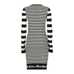Love Moschino Elegant Striped Knit Dress with Long Sleeves LO-10225-IT40|S