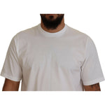 Dsquared² White Cotton Short Sleeves Crewneck T-shirt Dsquared² Dark Gray