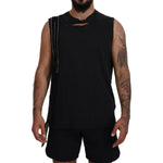 Dsquared² Black Chain Embellished Sleeveless Men Tank T-shirt Dsquared² Black