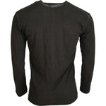 Dsquared² Gray Cotton Linen Long Sleeves Pullover Sweater TSH3535-46