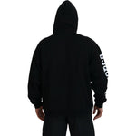 Dsquared² Black Hooded Full Zip Printed Sleeves Sweater Dsquared² Black