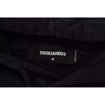Dsquared² Black Cotton Hooded Printed Men Pullover Sweater Dsquared² Black