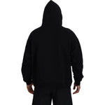 Dsquared² Black Cotton Hooded Printed Men Pullover Sweater Dsquared² Black