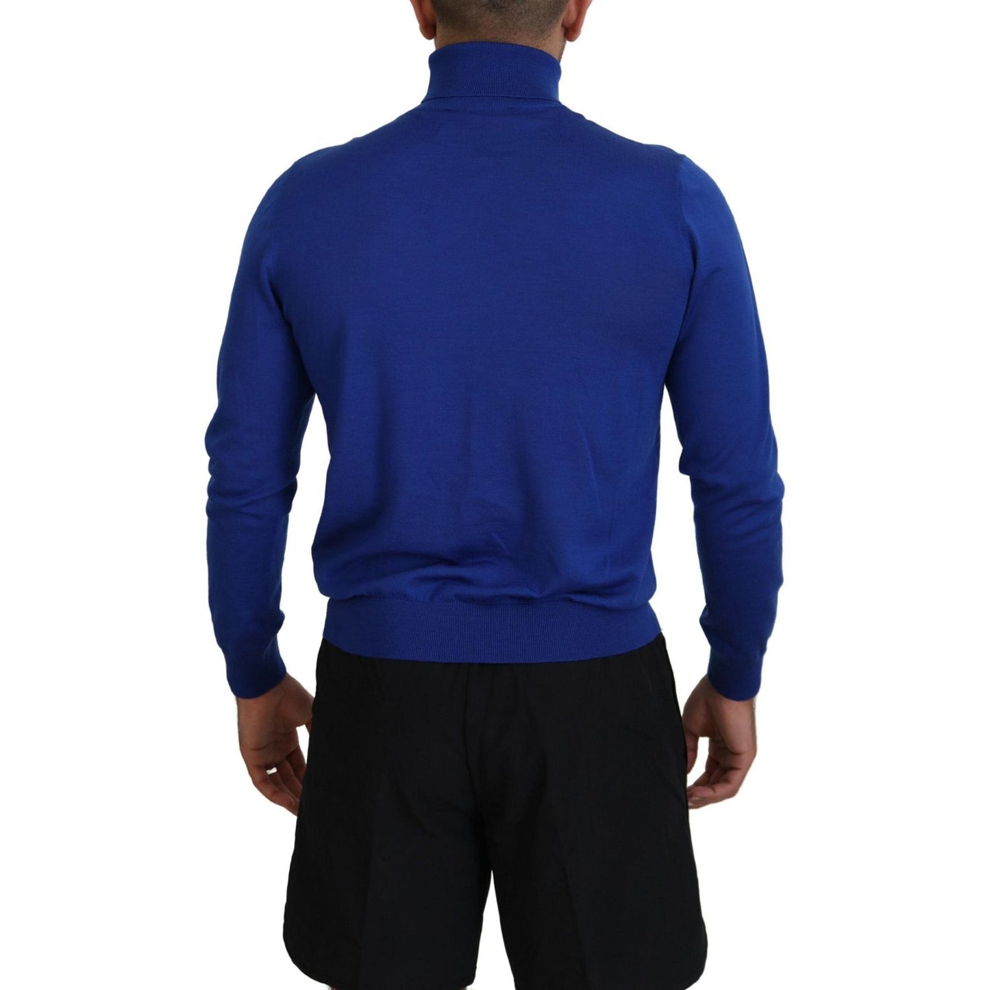 Dsquared² Blue Logo Print Long Sleeves Turtle Neck Sweater TSH83523-48