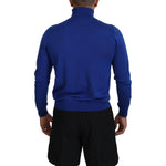 Dsquared² Blue Logo Print Long Sleeves Turtle Neck Sweater TSH83523-48