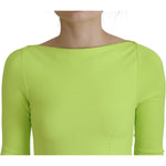Dsquared² Green Viscose Long Sleeve A-line Sheath Mini Dress Dsquared² Dark Khaki