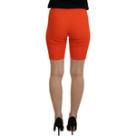 Dsquared² Orange Viscose Mid Waist Slim Fit Bermuda Shorts PAN74534-38