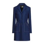 Love Moschino Blue Wool Women Coat LO-6954-IT46 | L