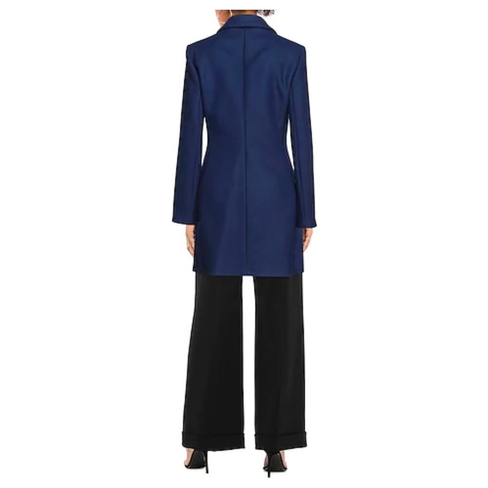 Love Moschino Blue Wool Women Coat LO-6954-IT46 | L