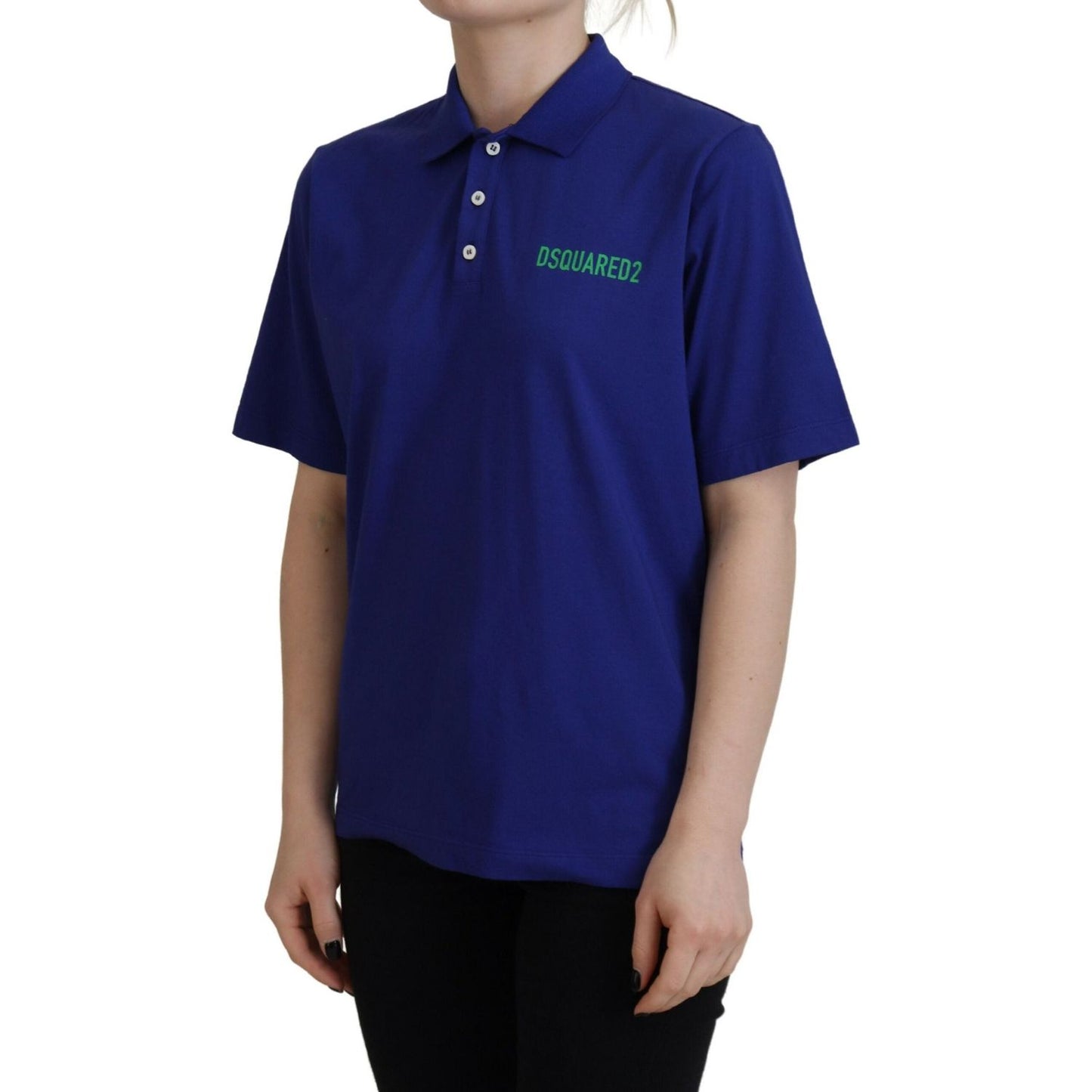 Dsquared² Blue Collared Writings Polo Short Sleeves T-shirt TSH83412-38