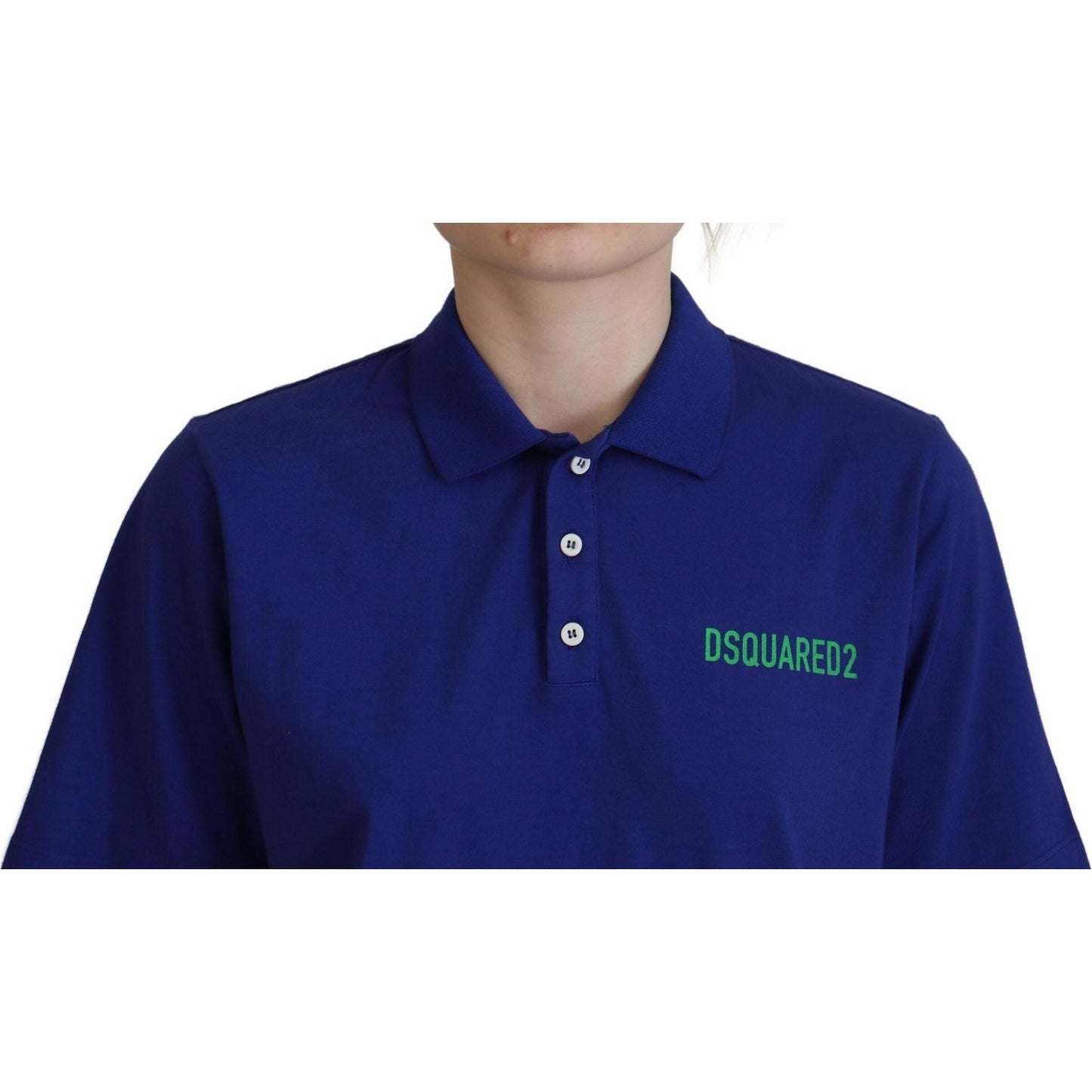 Dsquared² Blue Collared Writings Polo Short Sleeves T-shirt TSH83412-38