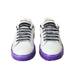 Dolce & Gabbana White Leather Portofino Low Top Sneakers Shoes