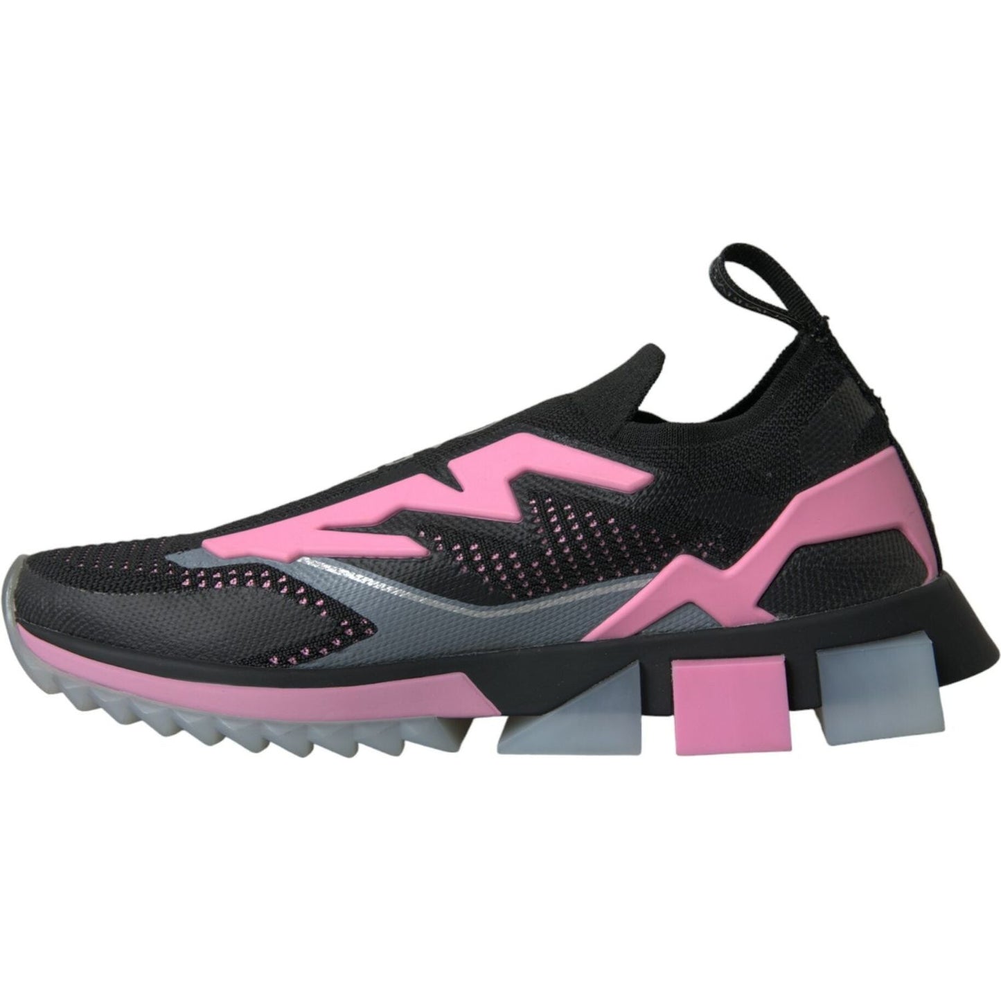 Dolce & Gabbana Black Pink Slip On Sorrento Sneakers Shoes LA10939-39.5