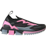 Dolce & Gabbana Black Pink Slip On Sorrento Sneakers Shoes LA10939-39.5