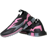 Dolce & Gabbana Black Pink Slip On Sorrento Sneakers Shoes LA10939-39.5