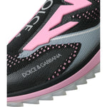 Dolce & Gabbana Black Pink Slip On Sorrento Sneakers Shoes LA10939-39.5