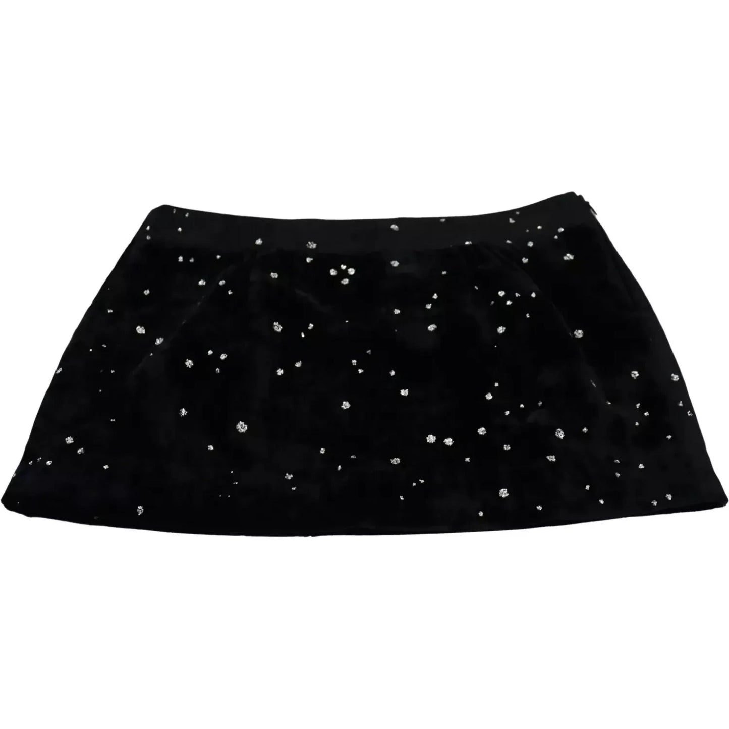 Dsquared² Black Embellished Mid Waist A-line Mini Skirt SKI1879