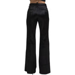 Dsquared² Black Viscose Super Flare High Waist Pants PAN74479-38