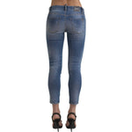 Dsquared² Blue Mid Waist Cropped Twiggy Denim Jeans PAN74490-38