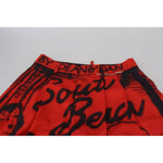 Dsquared² Red Printed High Waist Wide Leg Cropped Pants PAN74527-38