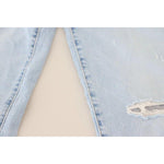 Dsquared² Blue Tattered Mid Waist Cropped Twiggy Denim Jeans PAN74520-38