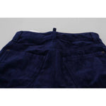 Dsquared² Blue Ruffles HighWaist Cotton Denim Boston Fit Pants PAN74524-38