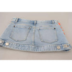 Dsquared² Multicolor Polyester Low Waist A-line Denim Skirt SKI1876-38