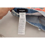 Dsquared² Multicolor Polyester Low Waist A-line Denim Skirt SKI1876-38