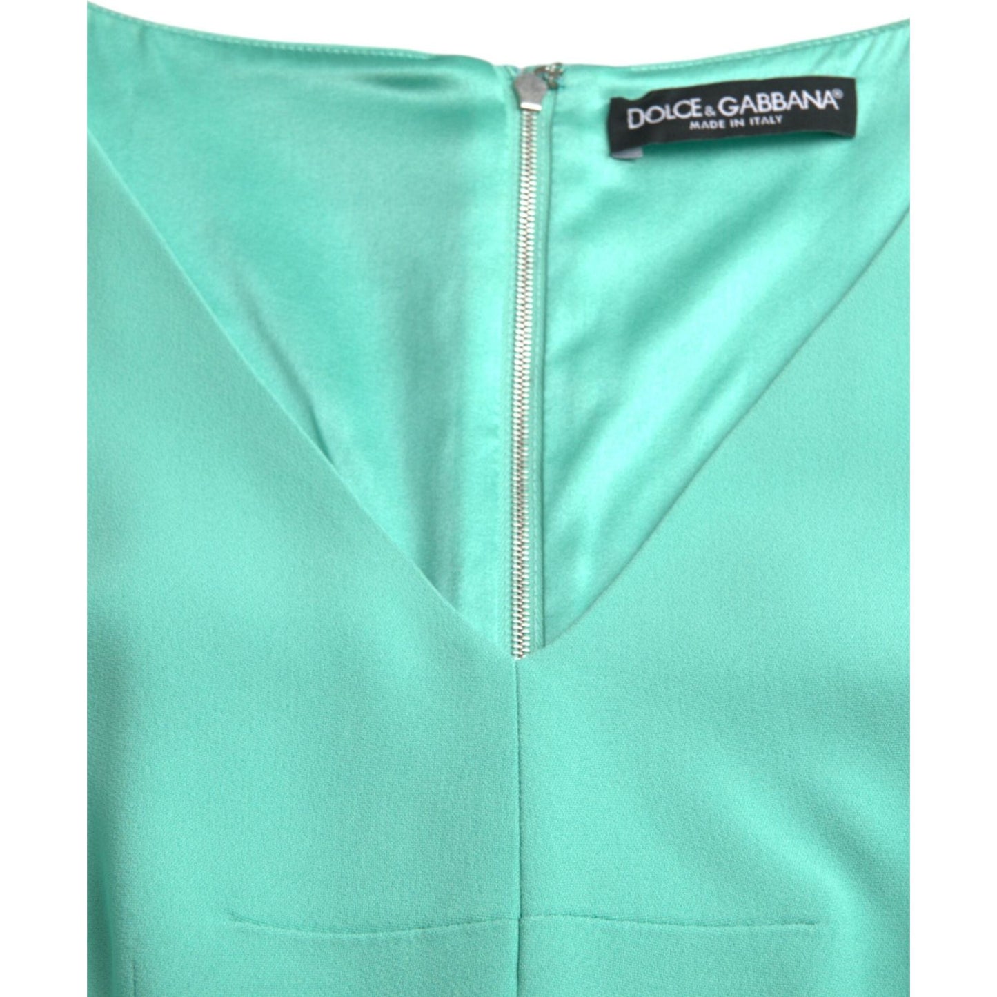 Dolce & Gabbana Green Viscose Sleeveless Bodycon Midi Dress DR281174-38