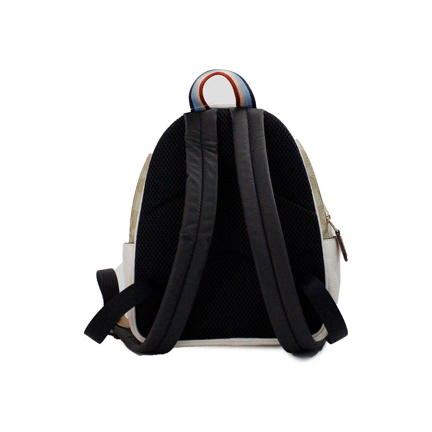 COACH Mini Court Signature Pear Motif Shoulder Backpack Bookbag Bag Chalk Taffy 84919
