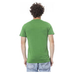 Cavalli Class Green Cotton Men T-Shirt CA-24360-L