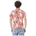 Cavalli Class Red Cotton Men T-Shirt CA-24345-M