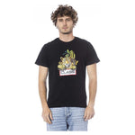 Cavalli Class Black Cotton Men T-Shirt CA-24342-L