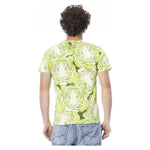 Cavalli Class Green Cotton Men T-Shirt CA-24344-M