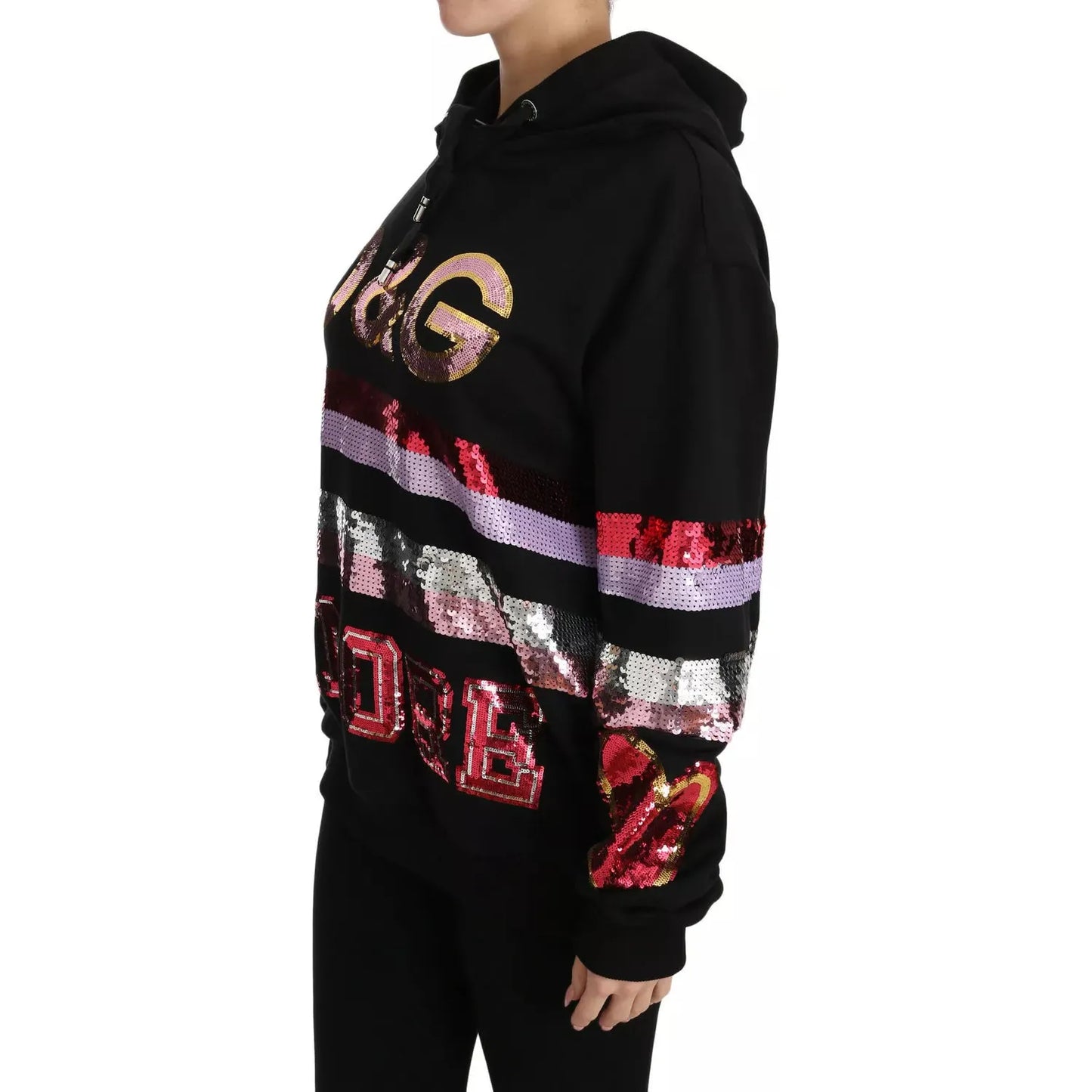 Dolce & Gabbana DG Sequined Hooded Pullover Sweater TSH3018-36