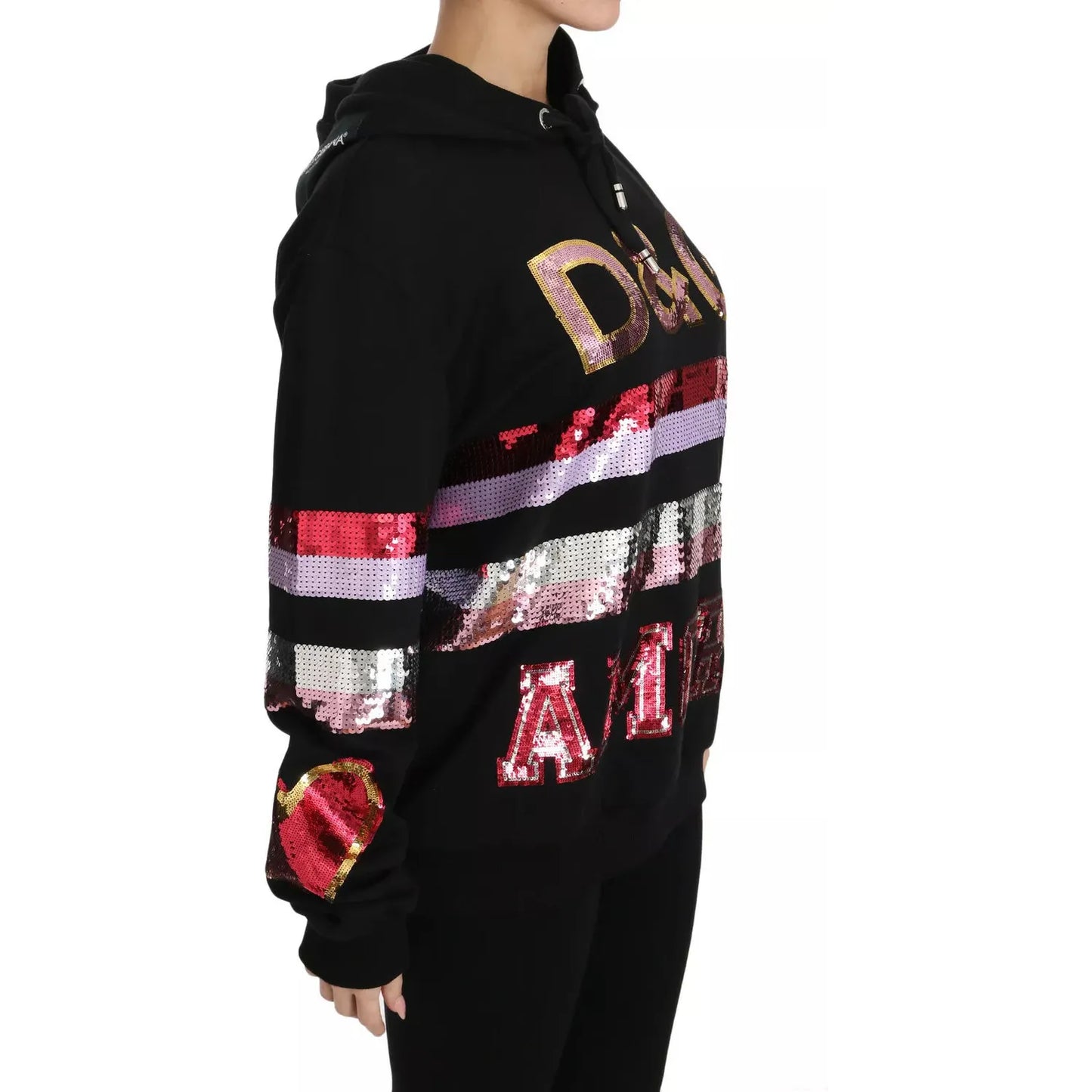 Dolce & Gabbana DG Sequined Hooded Pullover Sweater TSH3018-36