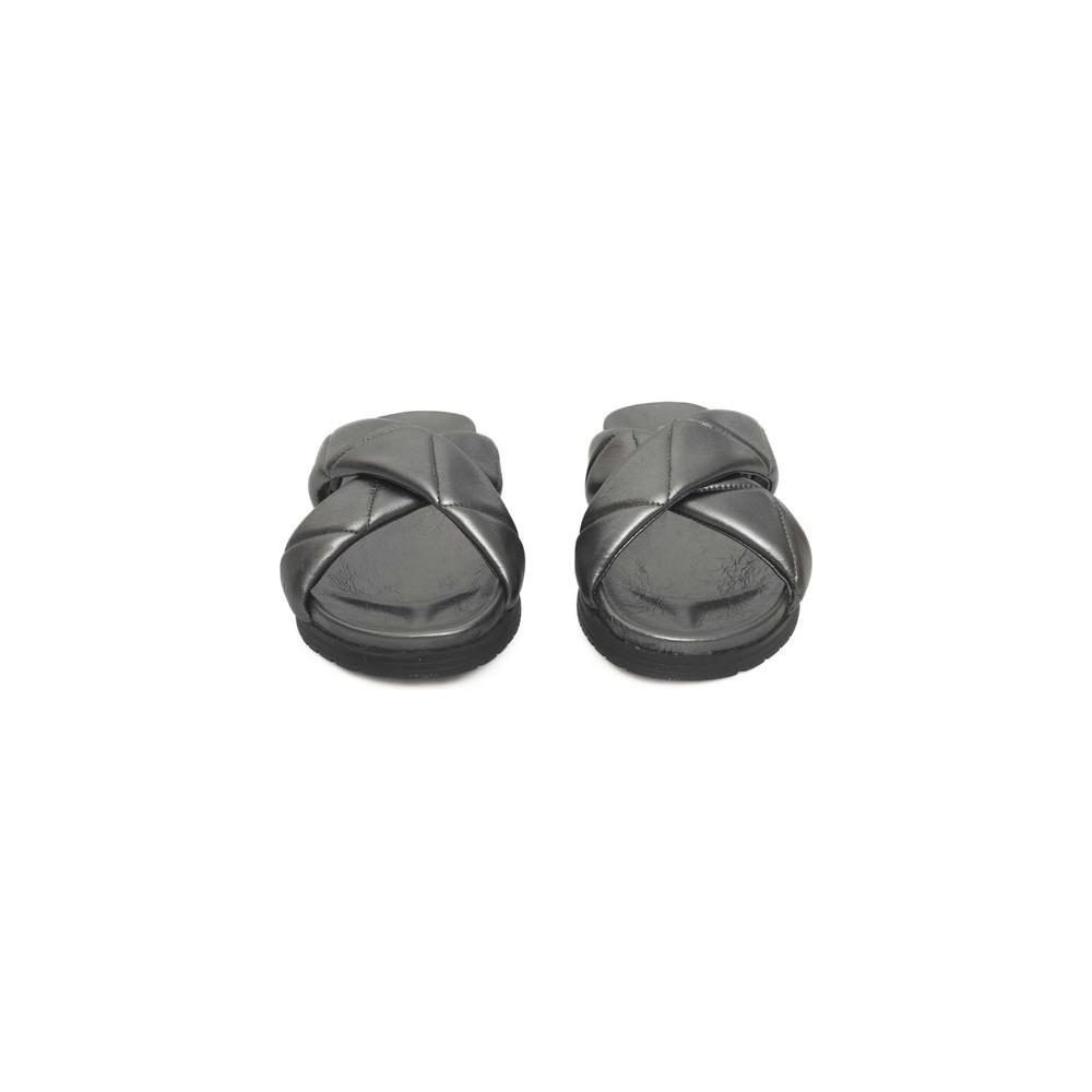 Cerruti 1881 Gray Lambskin Women Sandal CE-24537-EU38/US8