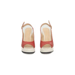Cerruti 1881 Red Calfskin Women Sandal Cerruti 1881 Tan