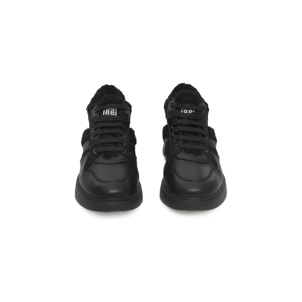 Cerruti 1881 Black Cowhide Women Sneaker CE-24515-EU36/US6