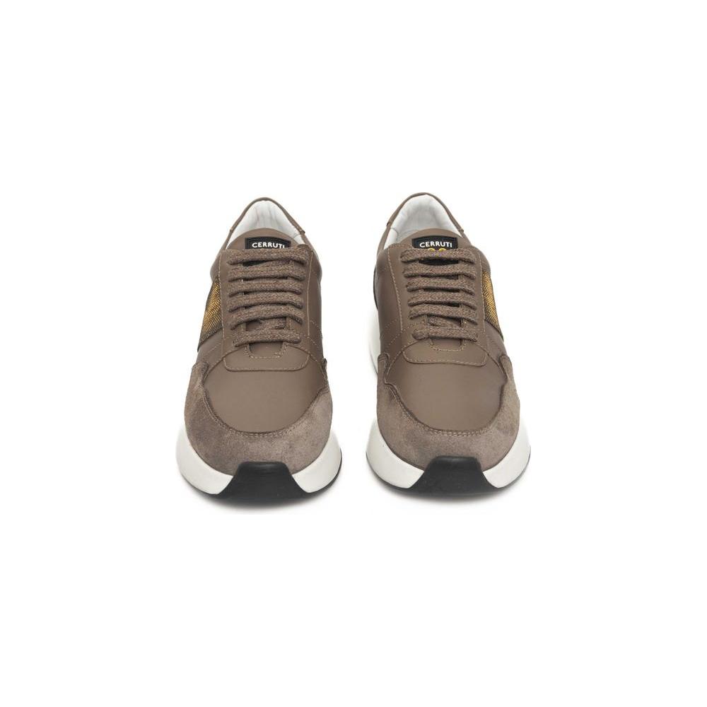 Cerruti 1881 Beige Leather Women Sneaker CE-24514-EU37/US7