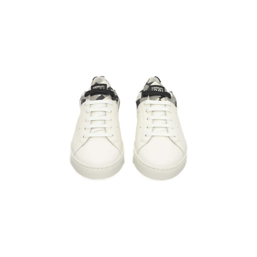 Cerruti 1881 White Calfskin Men Sneaker CE-24524-EU38/US8