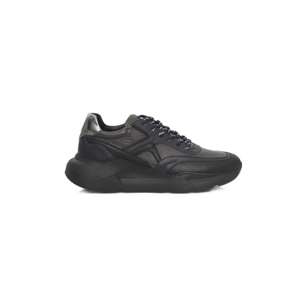 Cerruti 1881 Blue Cowhide Men Sneaker CE-24484-EU38/US8