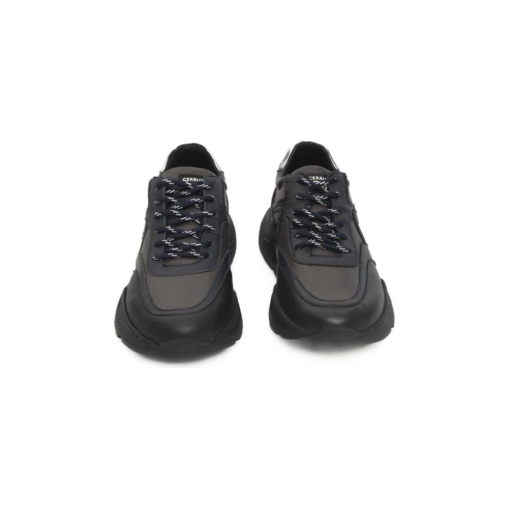 Cerruti 1881 Blue Cowhide Men Sneaker CE-24484-EU38/US8