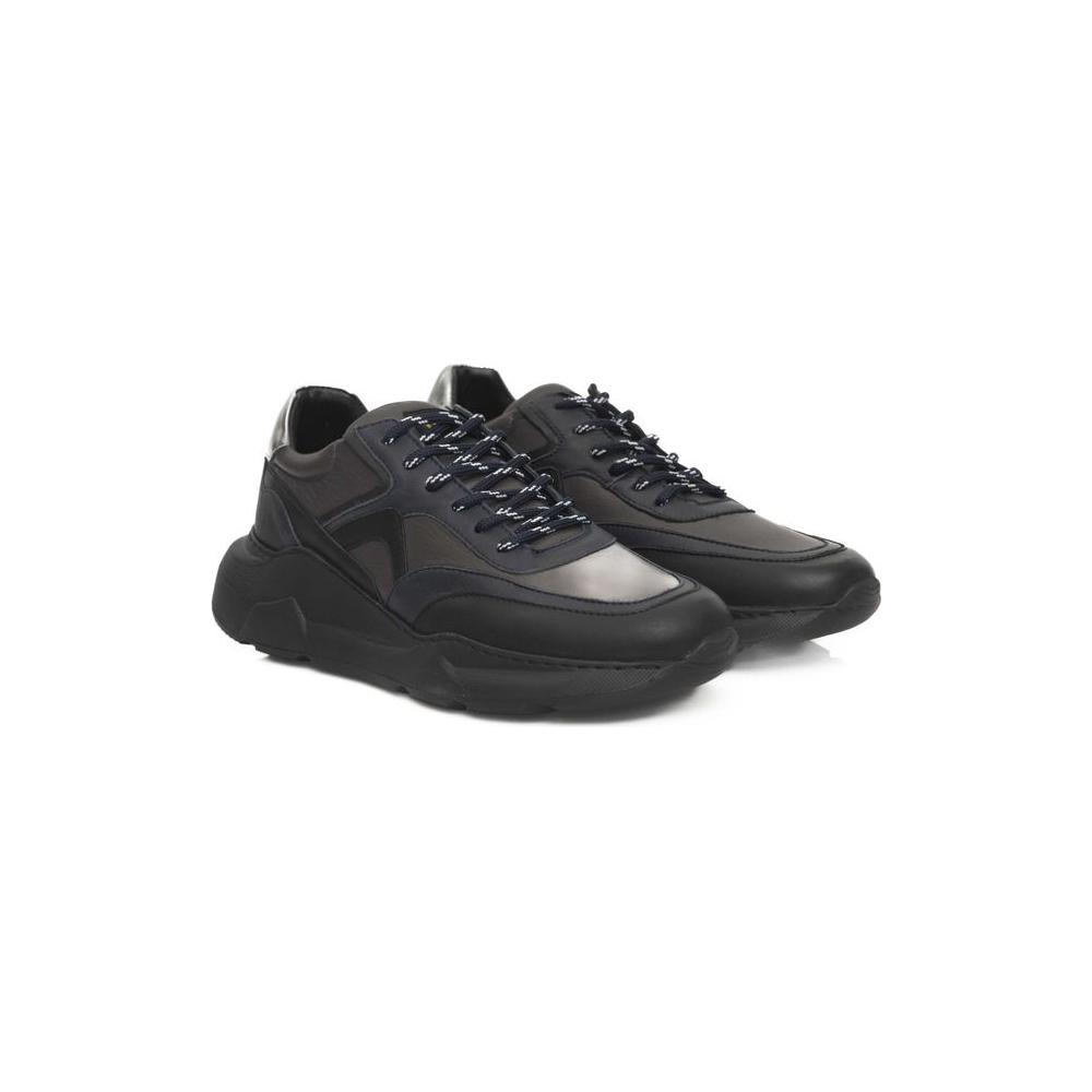 Cerruti 1881 Blue Cowhide Men Sneaker CE-24484-EU38/US8
