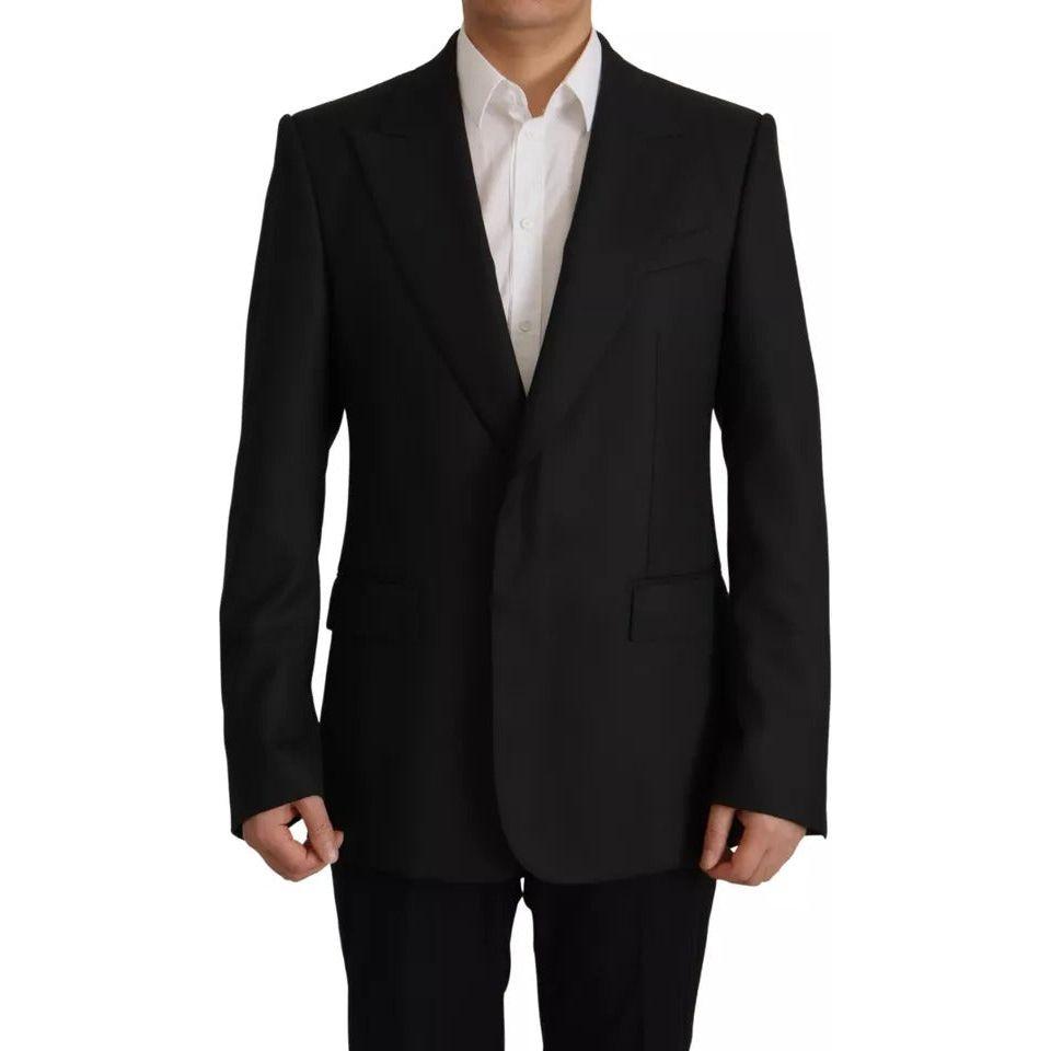 Dolce & Gabbana Black Polyester Single Breasted BlazerJacket JKT3380-48