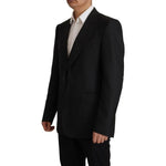 Dolce & Gabbana Black Polyester Single Breasted BlazerJacket JKT3380-48